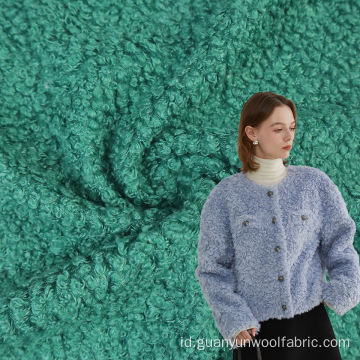 100% Polyester Knitting Boucle Fabric untuk pakaian